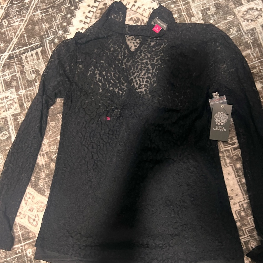 Vince Camuto Black Lace Garment